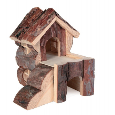 Domek dla chomika 'Bjork', drewniany, 15×15×16 cm
