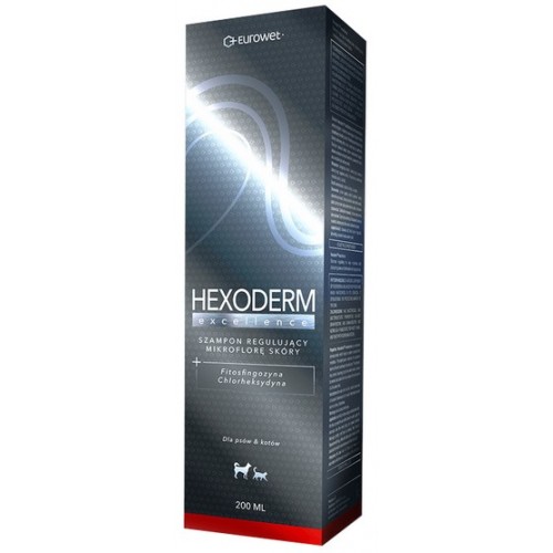 Hexoderm Excellence - szampon regulujący mikroflorę skóry z fitosfingozyną i chlorheksydyną dla kota i psa 200ml