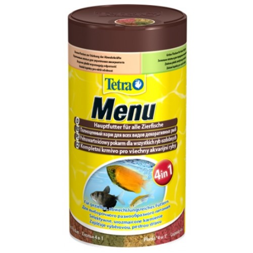 Tetra Menu - mix płatków w czterech przegrodach - dla ryb słodkowodnych 250ml