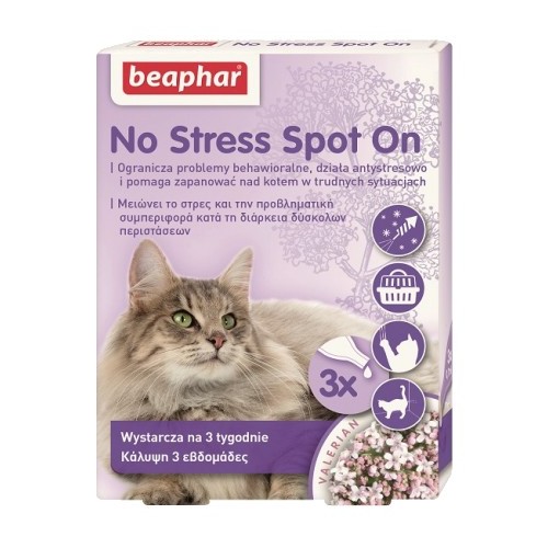 Beaphar No Stress Spot On dla kotów - 3 pipety