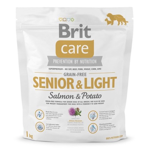 Brit Care Grain Free Senior & Light Salmon & Potato 1kg