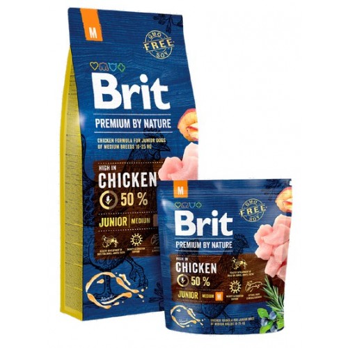 Brit Premium By Nature Junior M Medium 1kg
