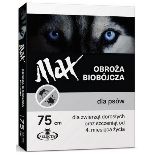 Selecta HTC Obroża Max biobójcza dla psa przeciw pchłom i kleszczom 75cm czarna [SE-7123]