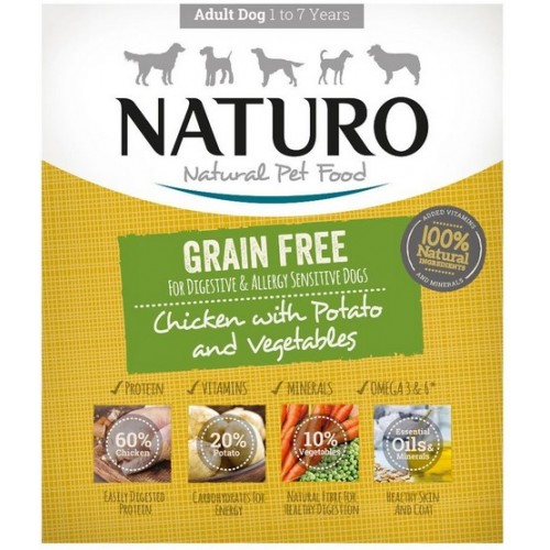Naturo Grain Free Kurczak, ziemniaki i warzywa 400g