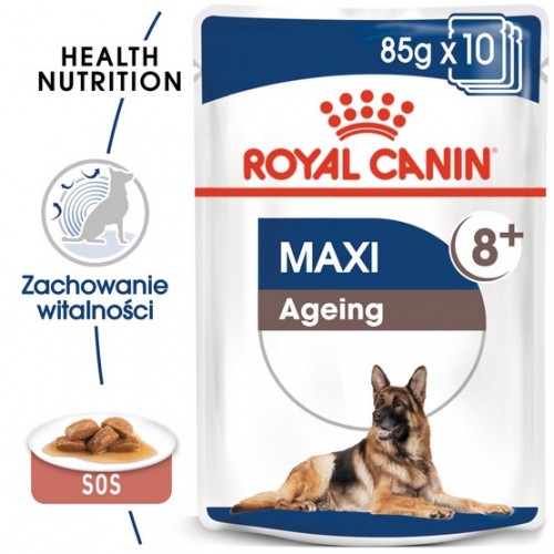Royal Canin Maxi Ageing 8+ karma mokra w sosie dla psów dojrzałych, po 8 roku życia, ras dużych saszetka 140g