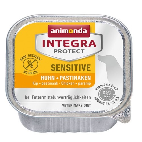 Animonda Integra Protect Sensitive dla psa kurczak + pasternak tacka 150g