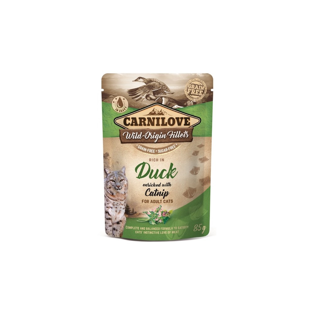 Carnilove Cat Duck & Catnip - kaczka i kocimiętka saszetka 85g