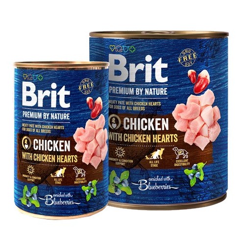 Brit Premium By Nature Chicken & Hearts puszka 400g