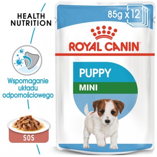 Royal Canin Mini Puppy karma mokra w sosie dla szczeniąt, od 2 do 10 miesiąca życia, ras małych saszetka 85g