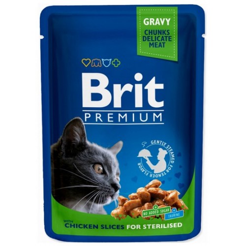 Brit Premium Cat Adult Kurczak Sterilised saszetka 100g