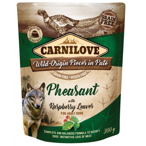 Carnilove Dog Pheasant & Raspberry Leaves - bażant i liście maliny saszetka 300g