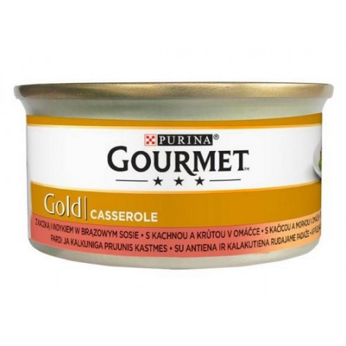 Gourmet Gold Kaczka i indyk w brązowym sosie 85g