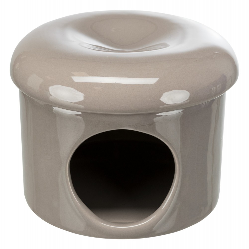Domek dla myszy, szarobrązowy, ceramiczny,  o 16 × 12 cm