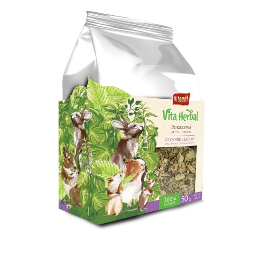 Vita Herbal dla gryzoni i królika, liść pokrzywy, 50 g, 4szt/disp