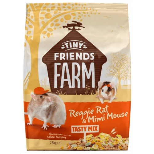 Tiny Friends Farm Reggie Rat & Mimi Mouse Tasty Mix 850g