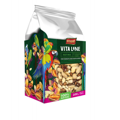 Vitaline Mix orzechowy dla papug i ptaków egzotycznych 200g, 4szt/disp