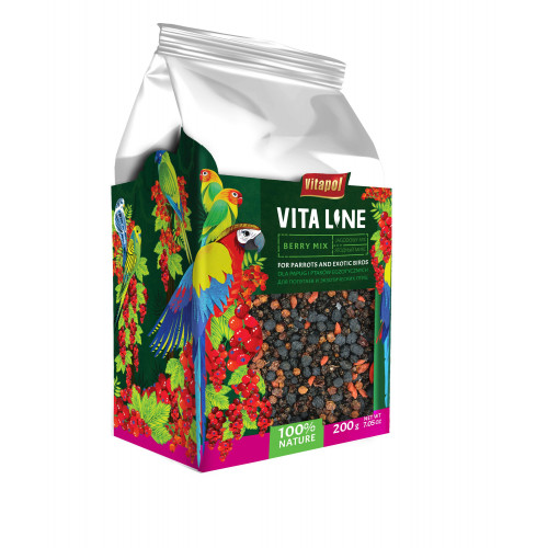 Vitaline Jagodowy mix dla papug i ptaków egzotycznych 200g, 4szt/disp