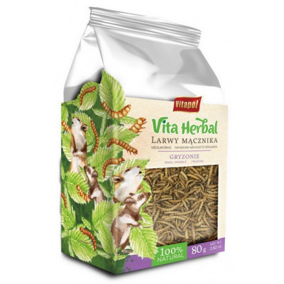 Vitapol Vita Herbal Larwy mącznika dla gryzoni 80g