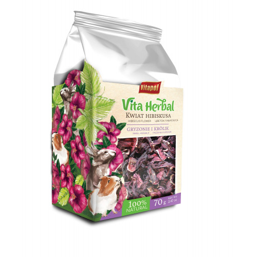 Vita Herbal dla gryzoni i królika, kwiat hibiskusa, 70g, 4szt/disp
